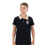 Polo enfant ruckfield  manches courtes maori noir