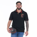 Polo � manches courtes 11 noir jonah lomu by ruckfield