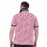 Polo � manches courtes imprim� maori ruckfield rouge