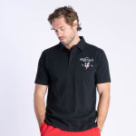 Polo à manches courtes noir webb ellis rugby nations écusson dos Polo à manches courtes noir webb ellis rugby nations écusson dos