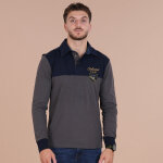 Polo  manches longues ruckfied selected rugby bleu marine