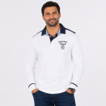 Polo � manches longues ruckfield french rugby club blanc