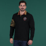 Polo  manches longues ruckfield maori rugby noir