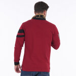Polo  manches longues ruckfield rouge fonc maori rugby