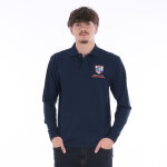 Polo  manches longues webb ellis rugby nations bleu marine