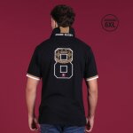 Polo noir � manches courtes ruckfield maori rugby