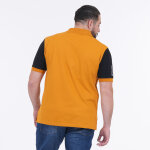 Polo ruckfield  manches courtes bicolore moutarde / noir