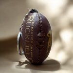 Porte - cl�s ballon en cuir marron