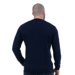 Pull col rond bleu marine ruckfield hritage