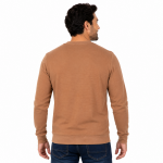 Pull l�ger col rond ruckfield beige fonc�