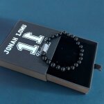Bracelet perles noires jonah lomu by ruckfield