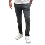 Pantalon chino essentiel gris fonc�