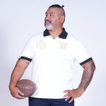 Polo blanc jonah lomu  manches courtes + t - shirt offert