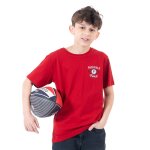 T - shirt french rugby club � manches courtes gar�on ruckfield rouge