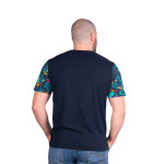 T - shirt à motifs ruckfield à manches courtes tropical bleu marine T - shirt à motifs ruckfield à manches courtes tropical bleu marine