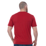 T - shirt ruckfield � manches courtes no�l rouge