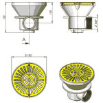 Bonde de fond Ø170 mm abs pour piscine béton Bonde de fond Ø170 mm abs pour piscine béton
