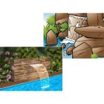 Cascade de piscine niagara wall 90 led inox