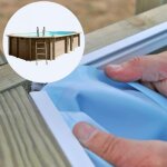 Liner compatible piscine blooma kariba 637 x 412 h133 cm - bleu - 75 / 100me