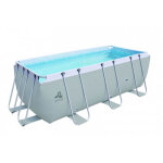 Piscine 400 x 200 x h99 cm jilong passaat tubulaire grise
