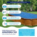 Piscine acier gr ovale amazonia 744 x 399 x h. 132 cm - filtre  sable