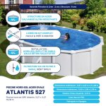 Piscine acier gr ovale atlantis 527 x 327 x h. 132 cm - filtre  sable