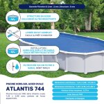Piscine acier gr ovale atlantis 744 x 399 x h. 132 cm - filtre  sable
