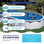 Piscine acier gr ovale atlantis 920 x 505 x h. 132 cm - filtre  sable