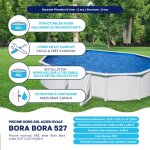 Piscine acier gr ovale bora bora 527 x 327 x h. 122 cm - filtre  cartouche