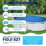 Piscine acier gr ovale fidji 527 x 327 x h. 122 cm - filtre  sable