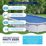 Piscine acier gré ovale haiti 1020 x 575 x h. 132 cm - filtre à sable Piscine acier gré ovale haiti 1020 x 575 x h. 132 cm - filtre à sable