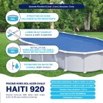 Piscine acier gr ovale haiti 920 x 505 x h. 132 cm - filtre  sable