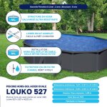 Piscine acier gr ovale louko 5, 27 x 3, 27 x h. 122 cm - filtre  sable