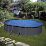 Piscine acier gr ovale louko 6, 34 x 3, 99 x h. 122 cm - filtre  sable