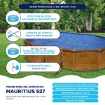 Piscine acier gr ovale mauritius 527 x 327 x h. 132 cm - filtre  sable