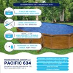 Piscine acier gré ovale pacific 634 x 399 x h. 122 cm - filtre à sable Piscine acier gré ovale pacific 634 x 399 x h. 122 cm - filtre à sable