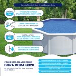 Piscine acier gr ronde bora - bora  320 x 122 cm - filtre  cartouche