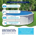 Piscine acier gré ronde bora bora Ø 370 x 122 cm - filtre à cartouche Piscine acier gré ronde bora bora Ø 370 x 122 cm - filtre à cartouche