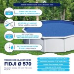 Piscine acier gré ronde fidji Ø 570 x 122 cm - filtre à sable Piscine acier gré ronde fidji Ø 570 x 122 cm - filtre à sable