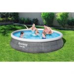 Piscine autoporte bestway ronde  396 x h. 84 cm fast set rotin