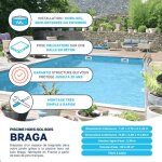 Piscine bois braga 815 x 420 x h 146 cm