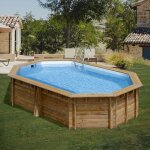 Piscine bois cannelle 2 - 535 x 335 x h 117 cm