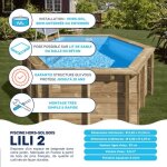 Piscine bois lili 2 - 280 x h 107 cm