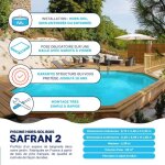 Piscine bois safran 2 620 x 395 x h 136 cm