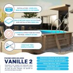Piscine bois vanille 2 - 400 x h 119 cm