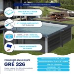 Piscine composite gr 326 x 326 x h 96 cm