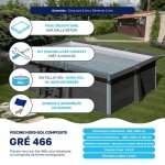 Piscine composite gré 466 x 326 x h 124 cm Piscine composite gré 466 x 326 x h 124 cm