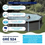 Piscine composite gr 524 x 386 x h 124 cm
