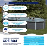Piscine composite gr 804 x 386 x h 124 cm
