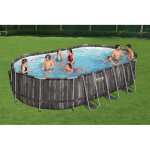 Piscine tubulaire bestway ovale 6, 10 x 3, 66 x 1, 22 m power steel
